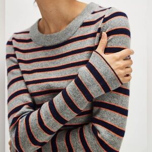 Free people Malibu Striped Cashmere Crewneck Sweater